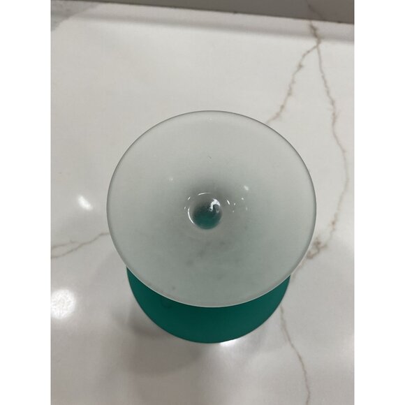 Mid-Century Murano Art Glass Vase Seguso Vetri d'Arte -Satin Turquoise Incamicia - Picture 4 of 6